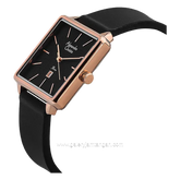Alexandre Christie AC 2810 LD Black Rosegold Rubber Strap